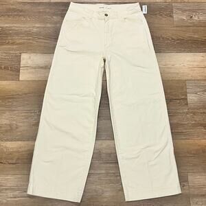 NWT OLD NAVY Womens Extra High Rise Wide Leg Pants Sz 16 Tall Off White 90s Boho